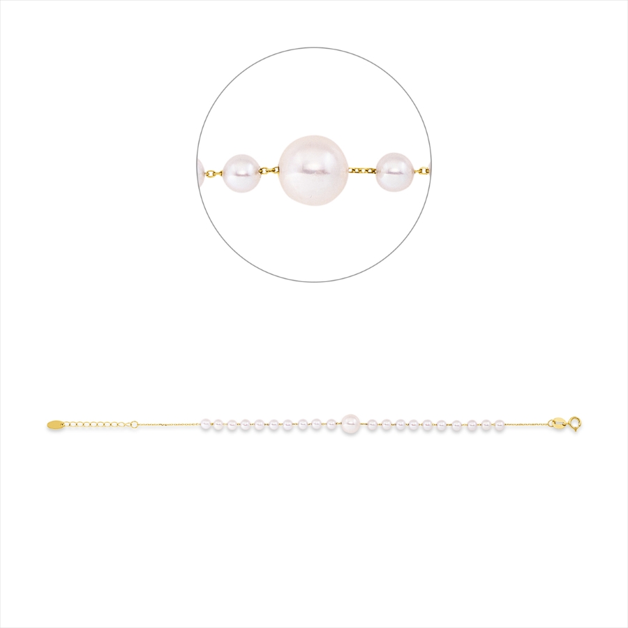 Armband  18kt Gelbgold mit ZÖ 16 cm mit 0,00ct Diamanten