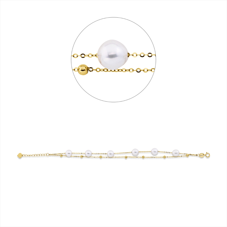 Armband  18kt Gelbgold mit ZÖ 16 cm mit 0,00ct Diamanten