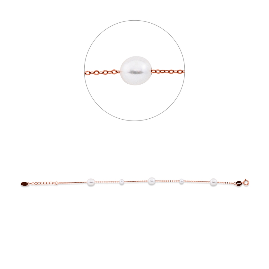 Armband  18kt Rotgold mit ZÖ 16 cm mit 0,00ct Diamanten