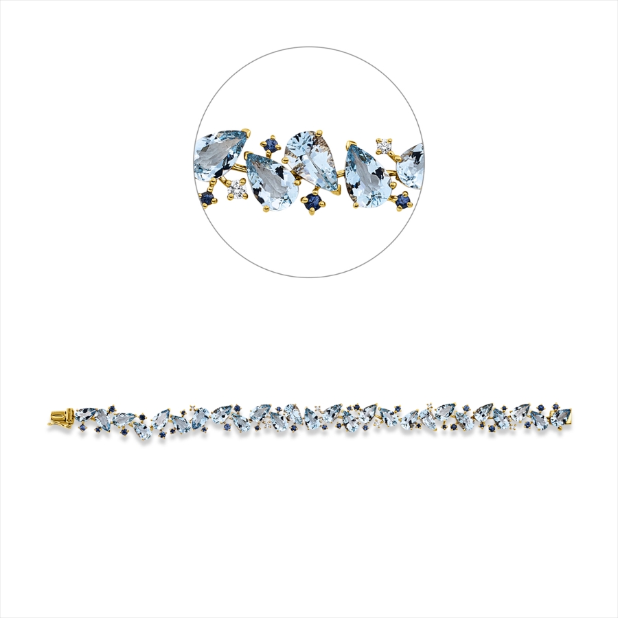 Armband 3er-Krappe 18 kt GG