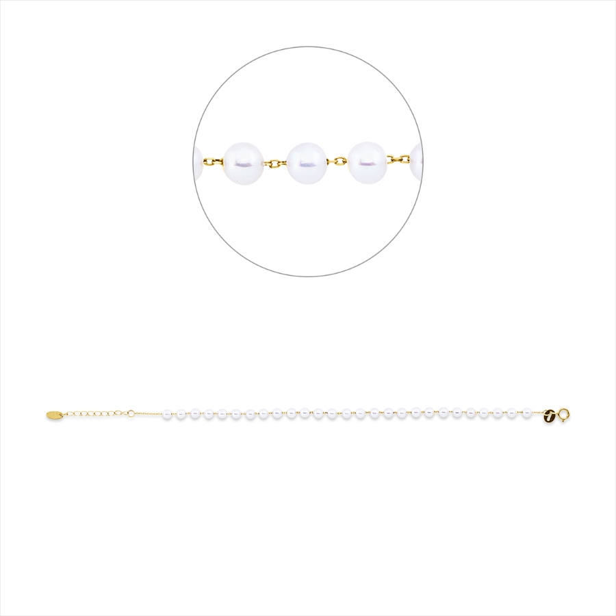 Armband  18kt Gelbgold mit ZÖ 16 cm mit 0,00ct Diamanten