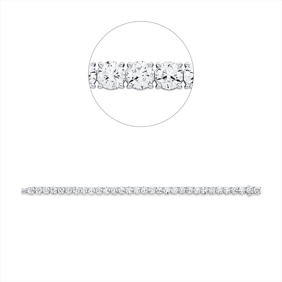 Tennisarmband 4er-Krappe 18kt Weißgold Premium Edition, 31 GIA's mit 21,73ct Diamanten