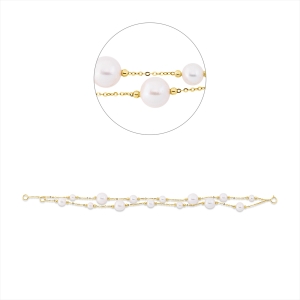 Armband  18kt Gelbgold mit ZÖ 18 cm mit 0,00ct Diamanten