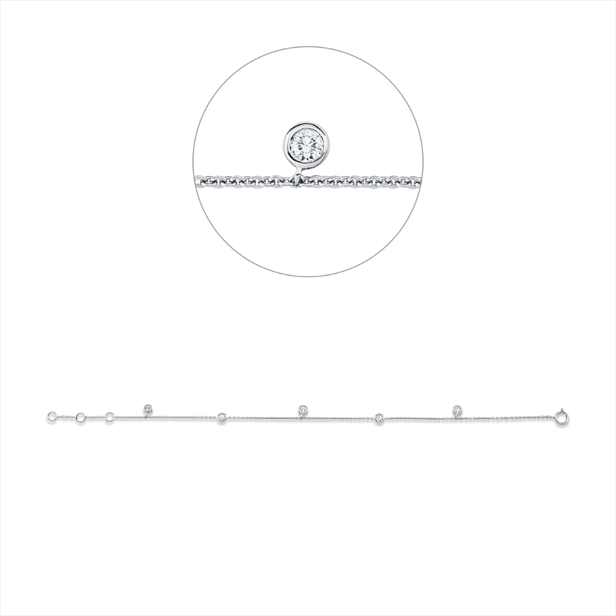 Armband Zarge 18 kt WG, mit ZÖ 15,5 cm + 16,5 cm