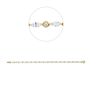 Armband 18 kt GG+WG