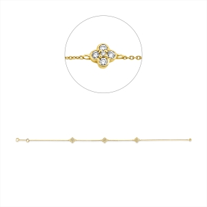 Armband 18 kt GG, mit ZÖ 18 cm