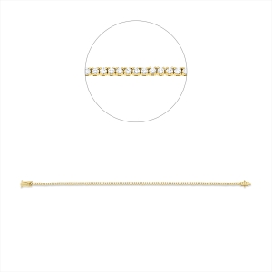Tennisarmband 4er-Krappe 18kt Gelbgold mit 1,00ct Diamanten