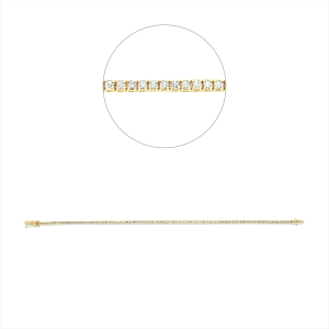 Tennisarmband 4er-Krappe 18kt Gelbgold mit 1,08ct Diamanten