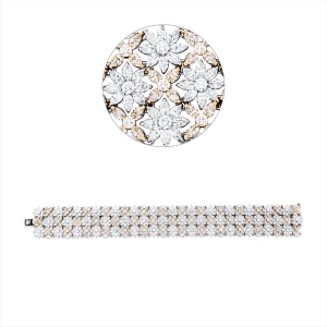 Armband 18 kt WG+GG