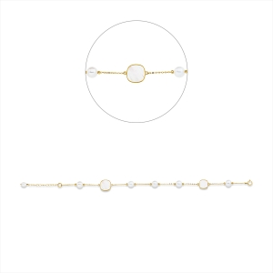 Armband  18kt Gelbgold mit Farbstein