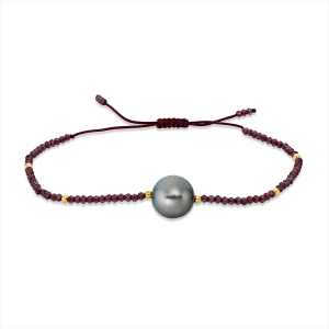 Armband  14kt Gelbgold mit Farbstein