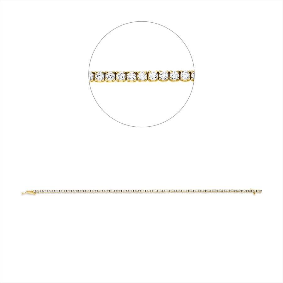 Tennisarmband 4er-Krappe 18kt Gelbgold Premium Edition mit 1,34ct Diamanten