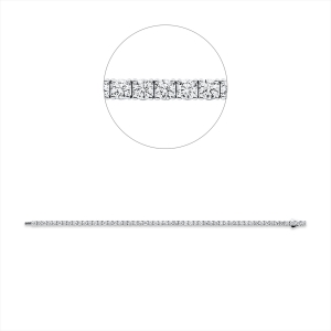 Tennisarmband 4er-Krappe 18kt Weißgold Premium Edition mit 5,00ct Diamanten