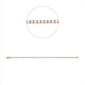 Tennisarmband 4er-Krappe 18kt Rotgold mit 2,05ct Diamanten