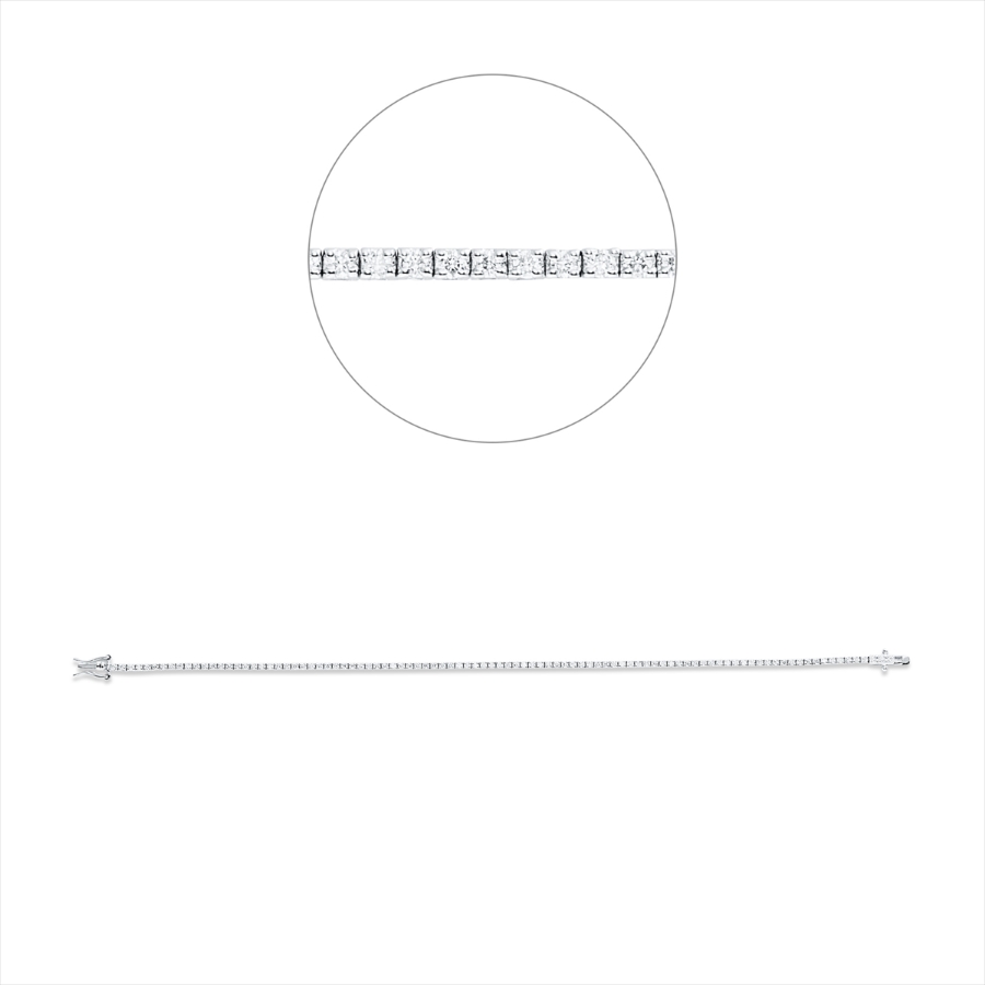 Tennisarmband  18kt Weißgold mit 0,90ct Diamanten