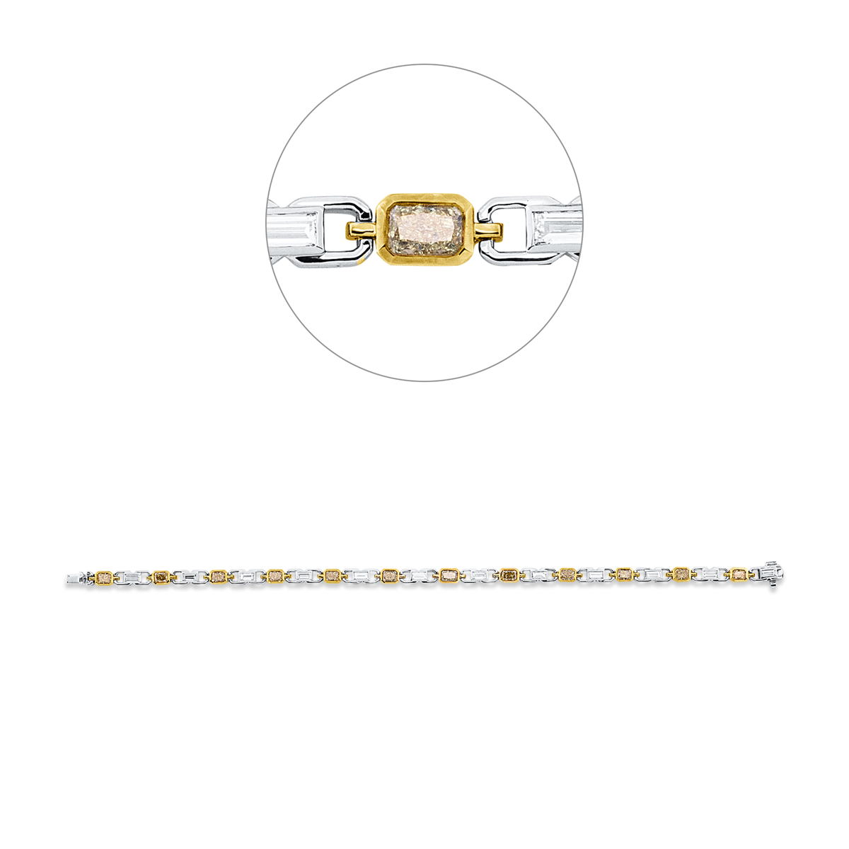Armband 18 kt WG+GG