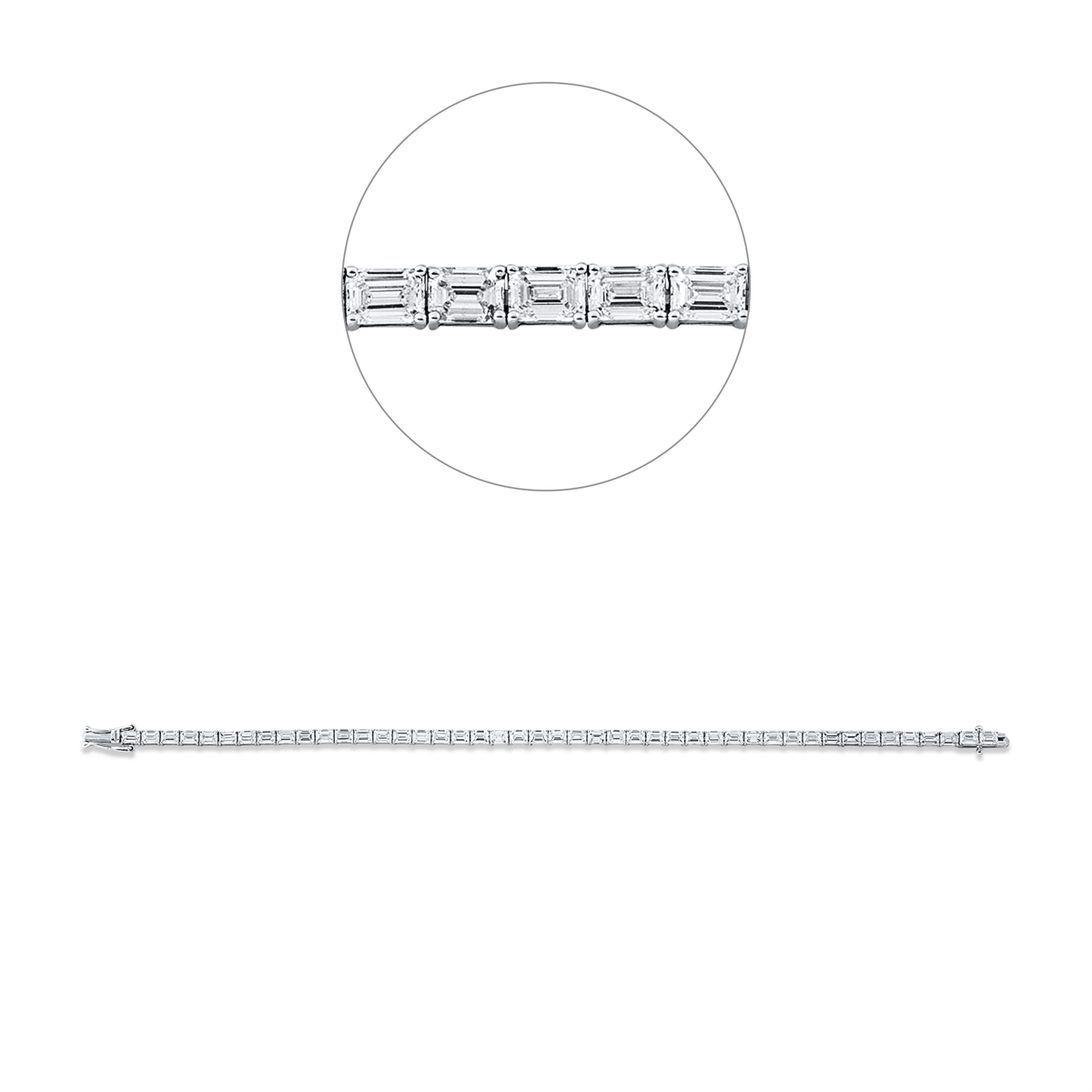 Tennisarmband  18kt Weißgold mit 6,56ct Diamanten