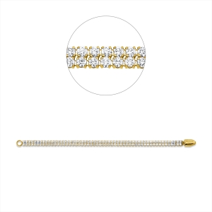 Tennisarmband  18kt Gelbgold mit 7,47ct Diamanten