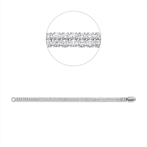 Tennisarmband  18kt Gelbgold mit 7,47ct Diamanten