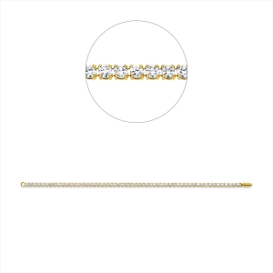 Tennisarmband  18kt Gelbgold mit 3,71ct Diamanten