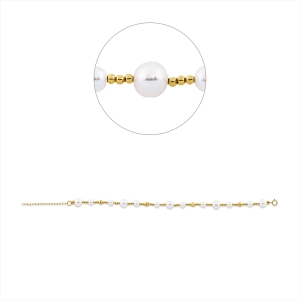Armband  18kt Gelbgold mit ZÖ 18 cm mit 0,00ct Diamanten