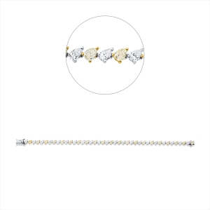 Armband 18 kt WG+GG