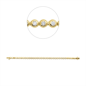 Tennisarmband Zarge 18kt Gelbgold mit 1,45ct Diamanten