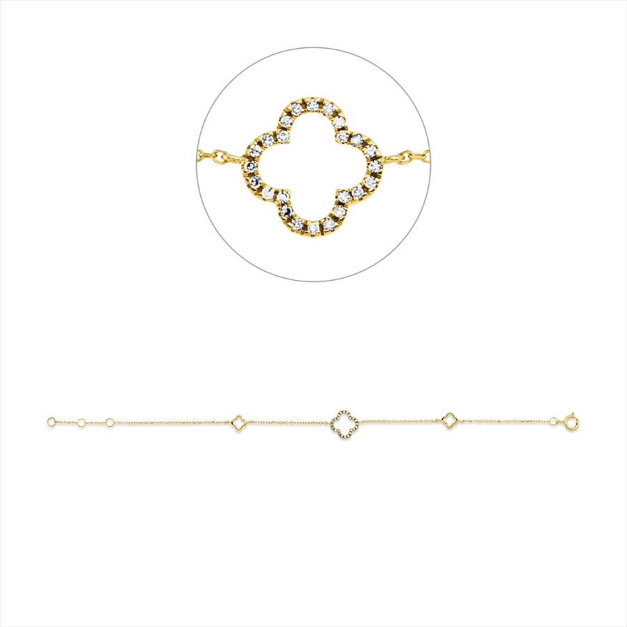 Armband 18 kt GG, mit ZÖ 16 cm + 17 cm