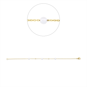 Armband  18kt Gelbgold mit 0,06ct Diamanten