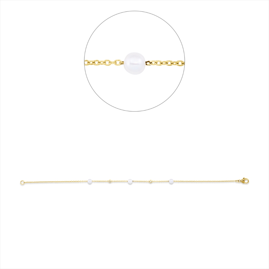 Armband  18kt Gelbgold mit 0,06ct Diamanten