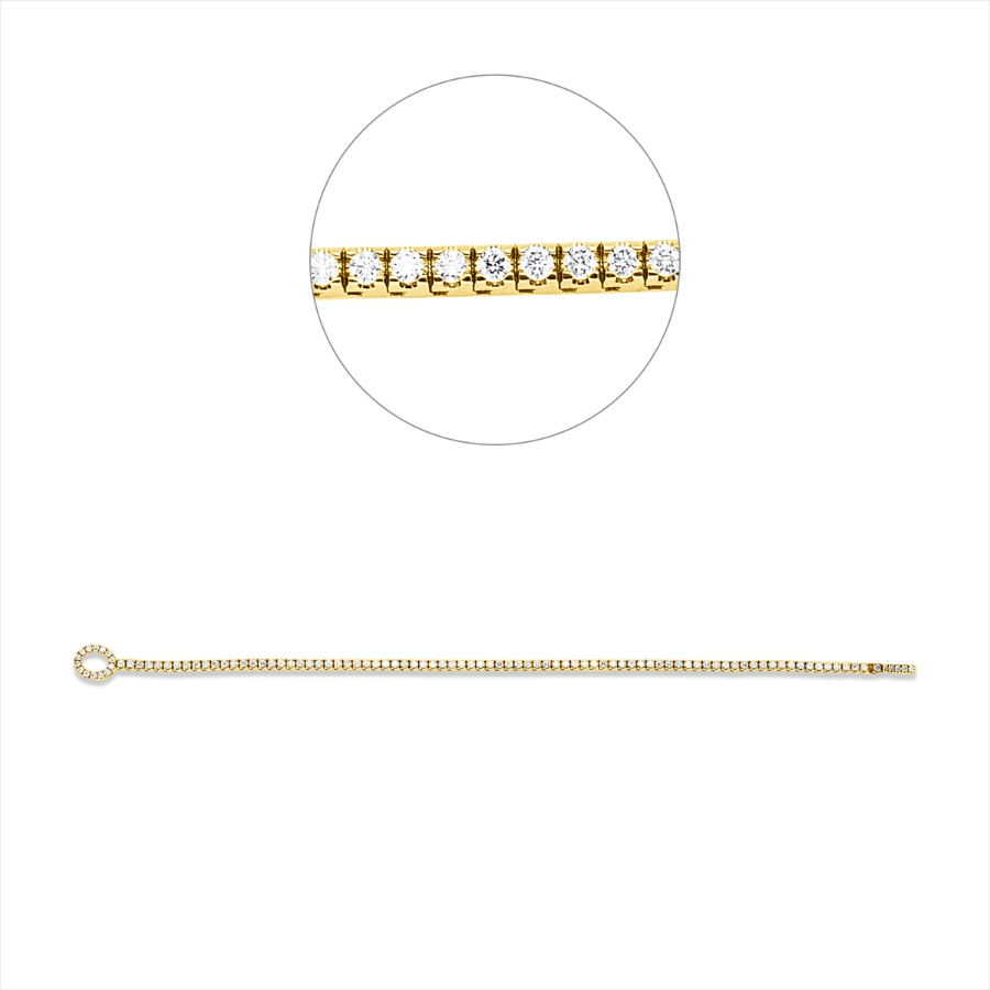 Tennisarmband  18kt Gelbgold mit 1,87ct Diamanten