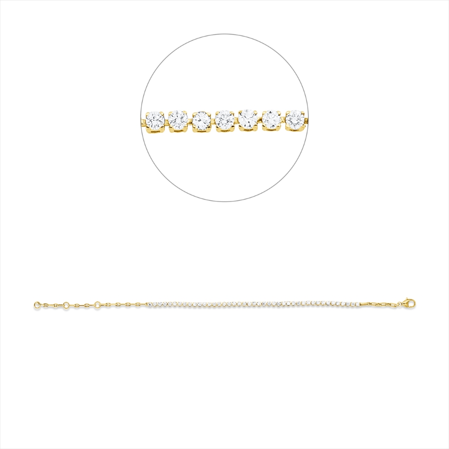Tennisarmband  18kt Gelbgold mit 1,51ct Diamanten
