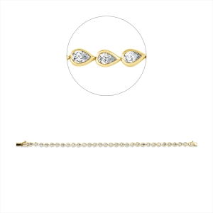 Armband Zarge 18 kt GG+WG