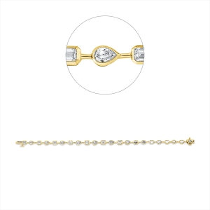 Armband 18 kt GG+WG