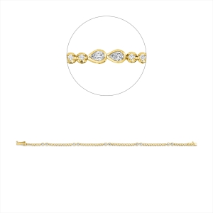 Armband 18 kt GG+WG