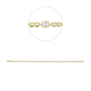 Armband 18 kt GG+WG