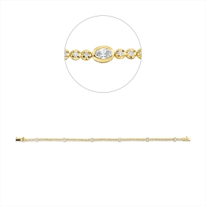 Armband 18 kt GG+WG