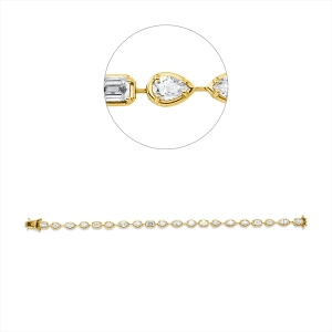 Armband 4er-Krappe 14 kt GG