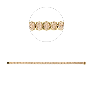 Tennisarmband 4er-Krappe 18kt Gelbgold mit 11,78ct Diamanten