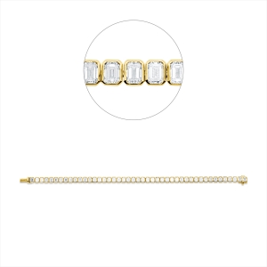Tennisarmband Zarge 18kt Gelbgold mit 10,73ct Diamanten