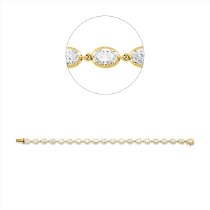 Armband 8er-Krappe 18 kt GG