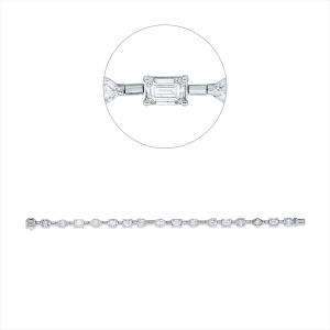 Armband 950 Pt WG+P950