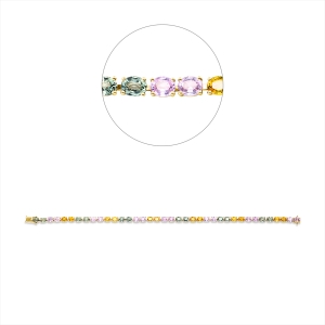 Armband 4er-Krappe 18 kt GG