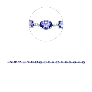 Armband 4er-Krappe 18 kt WG