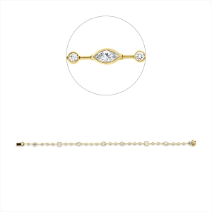 Armband Zarge 18 kt GG+WG