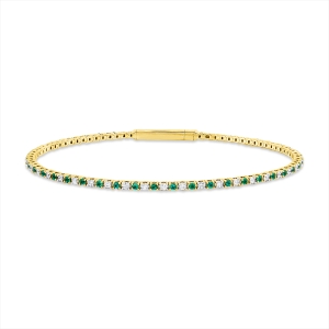 Armreif 18 kt GG, Fassung rhodiniert