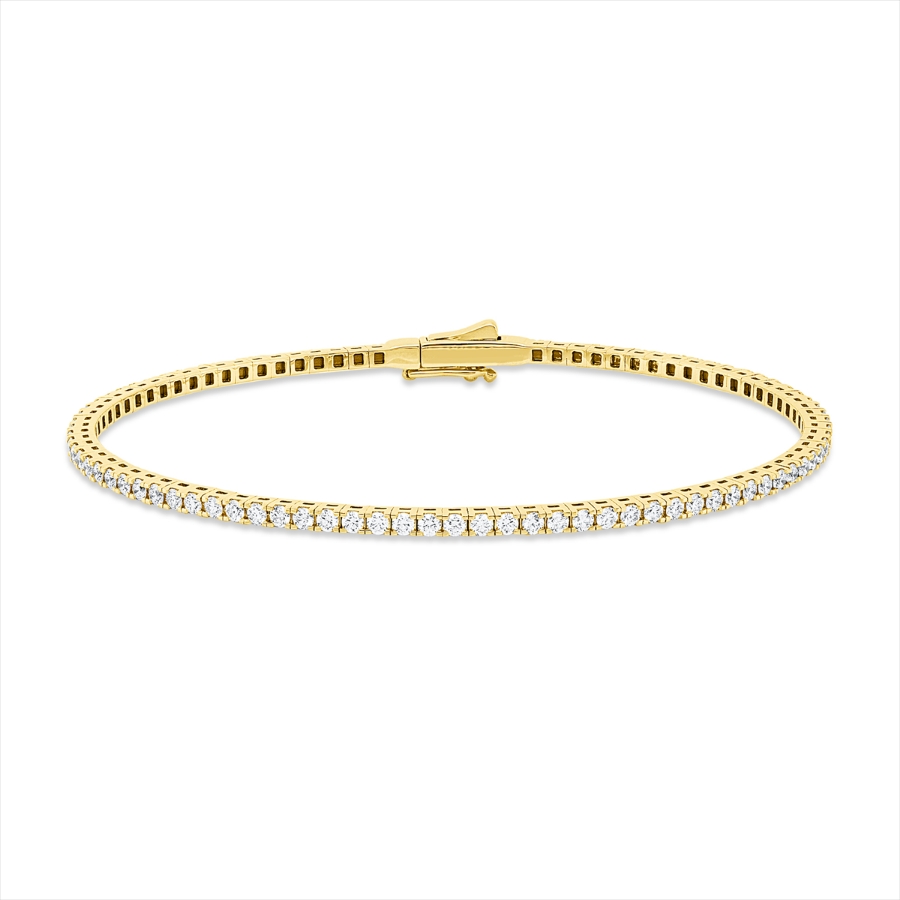 Tennisarmband  18kt Gelbgold Größe 16 mit 1,51ct Diamanten
