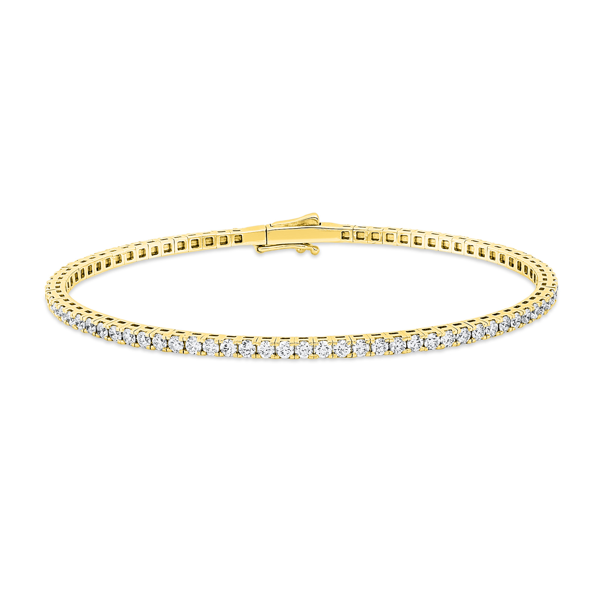 Tennisarmband  18kt Gelbgold Größe 16 mit 2,00ct Diamanten