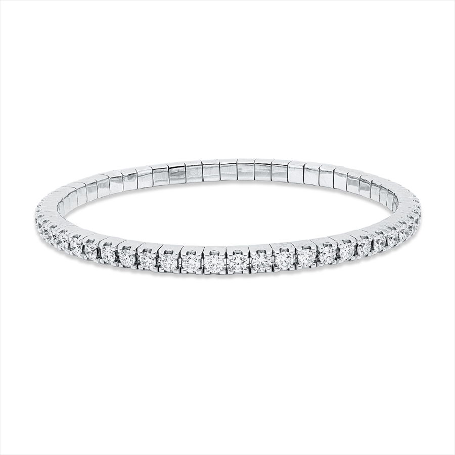 Armreif 14 kt WG, Flex-Band, variabel