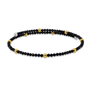 Armreif  18kt Gelbgold mit Farbstein